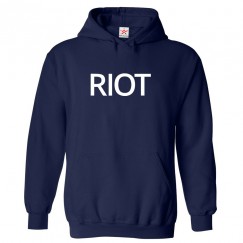 RIOT Classic Unisex Kids and Adults Pullover Hoodie									 									 									